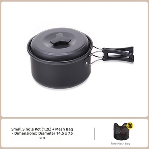 <span class=keywords><strong>Set</strong></span> di pentole da campeggio in lega di alluminio per esterni, piccolo <span class=keywords><strong>set</strong></span> completo portatile con pentola singola da 1,2 litri - Product Image 1