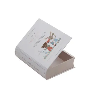Cajas decorativas con forma de libro para niños, embalaje de regalo de cartón rígido, diseño personalizado, de lujo reciclado