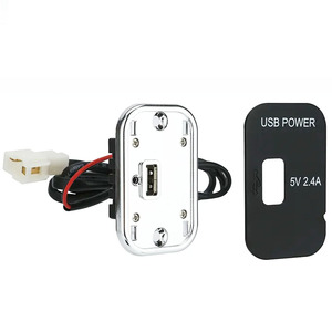Prise de chargeur USB 12V avec lumière <span class=keywords><strong>LED</strong></span>, charge rapide 5V 2.4A, montage en surface, panneau étanche pour bus, autocar, <span class=keywords><strong>camping</strong></span>-<span class=keywords><strong>car</strong></span>, fourgon tout-terrain - Product Image 3