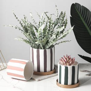 Forme géométrique Design personnalisé jardinière Bonsaï <span class=keywords><strong>Pot</strong></span> en céramique bon prix d'usine - Product Image 6