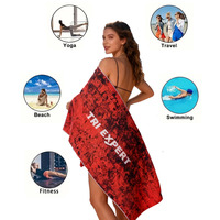 Microfiber Soft Print Beach Towel Custom Lightweight Super Absorbent Sand Free Eco Friendly Travel Towels for Camping Yoga