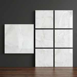 กระเบื้องพอร์ซเลนขัดเงา Ny Smoke White ขนาด 800x800 มม. ลายหินอ่อนรมควัน สำหรับปูพื้นเซรามิก - Product Image 1
