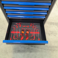 Chariot à outils à 7 tiroirs avec kit d'outils de réparation automobile de 352 pièces, roulettes robustes de 5 pouces pour atelier automobile, magasin 4S et garage à domicile