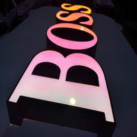 Lettres en relief LED personnalisables en acier inoxydable et acrylique pour salon de coiffure, publicité et décoration intérieure/extérieure