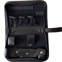Sac à outils de golf, sac en cuir pour accessoires de golf avec fermeture à glissière, pratique à transporter, multifonction, grande capacité de rangement
