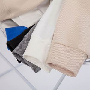 H5573 Hoodies Manufacturer Wholesale Custom Twill 350 Gsm Cotton Blends <b>Drop</b> Shoulder Hoodies Blank Hoodies - Product Image 5