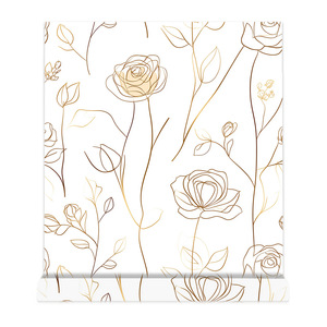 Creation Of Time And <b>Space</b> Floral Peel Stick Wallpaper Self Adhesive Waterproof <b>Light</b> Luxury Nordic Style For Bedroom - Product Image 5