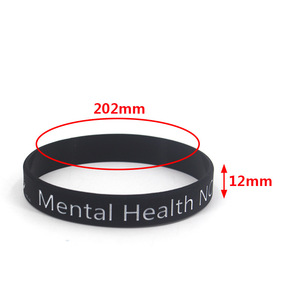 Psychische Gesundheit NO STIGMA Gummi armband Bend Your Mind Silikon armband Anpassbares Logo und Informations armband - Product Image 2