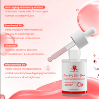 Sérum Visage Nettoyant en Profondeur aux Fruits de Fraise Naturels, Hydratant, Traitant l'Acné et Contrôlant le Sébum, Marque Privée, Faible MOQ