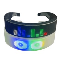 Lunettes animées à affichage LED pour Halloween BT APP Commandes Graffiti Animation Lunettes promotionnelles lumineuses à LED polychromes