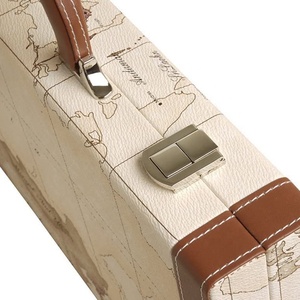 Hochwertige hand gefertigte <span class=keywords><strong>Backgammon</strong></span>-Sets Benutzer definiertes Deluxe-Karten design PVC-Leder-<span class=keywords><strong>Backgammon</strong></span>-Brettspielset