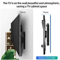 Soporte de pared para TV LED de movimiento completo de 40 "-80", estante retráctil para muebles de TV, soporte Lcd, soporte de brazos oscilantes, soporte para PC VESA 600x500mm DY4080