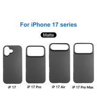 Nouvelles Coques de Téléphone Mobile 2026 pour iPhone 17 Air 18 Pro Max – Étui Arrière Classique Mince et Fin en TPU Noir Mat Souple et Protecteur