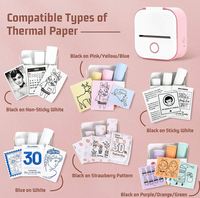 Imprimante thermique portable Phomemo T02 Mini, imprimante sans encre, fabricant d'autocollants, mini imprimante sans fil pour la maison, l'école, le bureau, les reçus