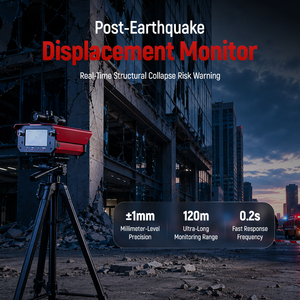 Urban Underground Karst-Verschiebungsmonitor Laser-Entfernungssensor mm-Präzision IP66 Drahtloses Schall-Licht-System zur Erkennung von Vertiefungen - Product Image 1