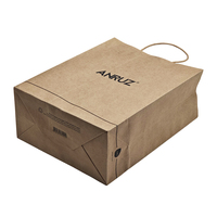 Bolsas de Papel Kraft para Cosméticos, Impresas Personalizadas, Ecológicas, Recicladas, con Asas Retorcidas, Bolsas de Compra Biodegradables al por Mayor
