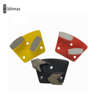 Outils de meulage diamantés pour sols en béton, segments trapézoïdaux à double barre, blocs de meulage à liaison métallique durables, ailes de haute dureté, OEM