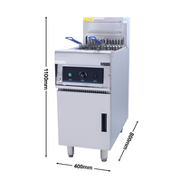 Friteuse commerciale autoportante en acier inoxydable 25L Friteuse électrique à copeaux robustes Vente en gros