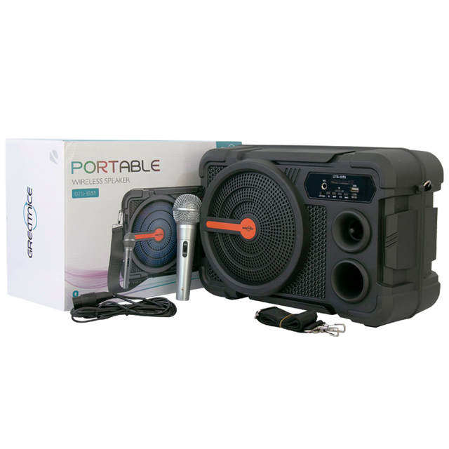 GTS-1833 Karaoke Boat Speaker Subwoofer 15 Inch Small Portable Speaker Sound Home Theater Radio Amplifier Rechargeable Vintage