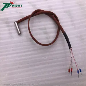 Tùy Chỉnh L Hình Dạng 220V Điện Ống Que Góc Phải Cartridge Nóng Nhà Sản Xuất Với Cảm Biến PT100