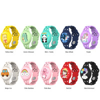 Étui de protection intégral 360° en silicone respirant avec motif de dessin animé mignon pour bracelet de localisation GPS pour enfants, anti-perte et suivi