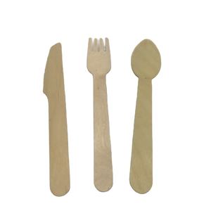 डिस्पोजेबल बर्च लकड़ी शिविर कटलरी सेट-स्पून चाकू कांटे कम्पोस्टेबल और बायोडिग्रेडेबल भोजन सुरक्षित - Product Image 2