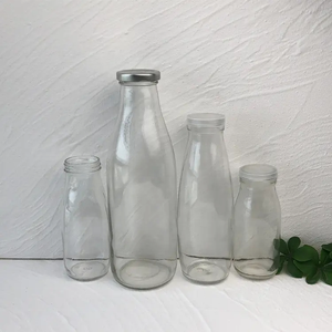 Bouteille multi-usage en verre transparent robuste de 300 ml pour shots bien-être, avec bouchon à vis de 48 mm et couvercle doré à ouverture facile, idéale pour le lait, les jus et les smoothies - Product Image 5