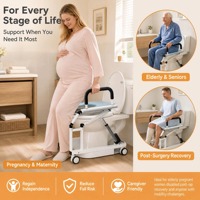 Chaise de toilette pliable pour soins à domicile, siège de toilette pour personnes âgées, femmes enceintes, personnes handicapées, malades
