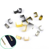 Meetee ZA120 5 # Accessoires de couture Fermetures éclair Bouchon en U Boucle antidérapante Fermeture éclair en métal Kit de réparation Zip Tailor Tools