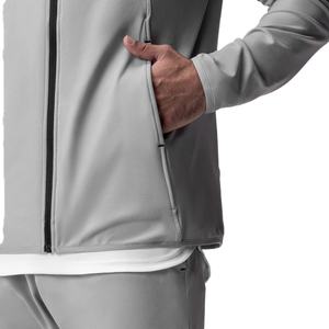 Customized Eco-friendly Quick-Drying Men's Fitness Sports Zip-up <b>Gym</b> <b>Hoodie</b> Wear Plus Size Jacket Printed Embroidered <b>for</b> Spring - Product Image 3