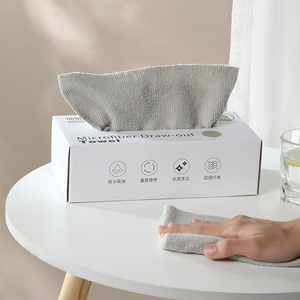 <b>Microfiber</b> Pull-out <b>Towel</b> Reusable Cleaning Cloth Kitchen Dish Rag Absorbent Quick Clean Simple Rectangle Style - Product Image 1