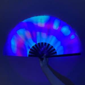 Wholesale Best-Selling <b>Large</b> 33cm Satin Fabric Folding Bamboo Hand <b>Fan</b> Decorative Pattern Sports Souvenir Use Bamboo Crafts - Product Image 2