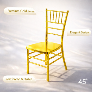 Chaises Chiavari modernes de haute qualité en PP empilables et peu coûteuses pour banquets, hôtels, salles à manger, mariages, fêtes - Product Image 2