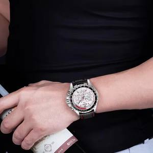 <span class=keywords><strong>MEGIR</strong></span> <span class=keywords><strong>1010</strong></span> mode chaude homme montre-bracelet à quartz marque montres en cuir étanche pour hommes décontracté montre noire pour homme - Product Image 3