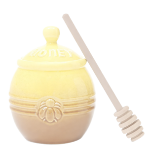 Nuevo Producto: Recipiente <span class=keywords><strong>de</strong></span> Cerámica Retro para Almacenar Miel con Varilla <span class=keywords><strong>de</strong></span> Madera para Mezclar - Product Image 1