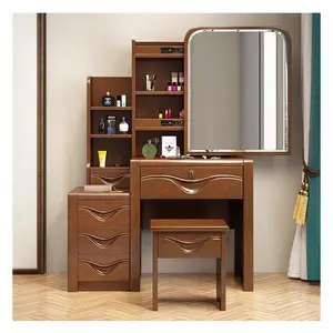 Tocador de maquillaje chino, muebles de dormitorio, mesa de maquillaje de madera, tocador de dormitorio