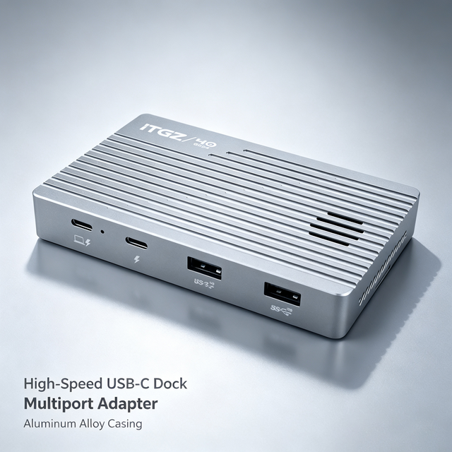 Thunderbolt 3 Dual SSD Enclosure Docking Station 40Gbps 8-in-1 JHL7440 No Power Adapter ITGZ