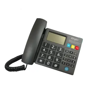 Kingtel-Teléfono de emergencia con botón grande, altavoz con rango de 5 metros, respuesta automática, SOS, teléfono para ancianos