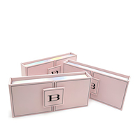 Boîtes de faux cils en carton de luxe imprimées sur mesure Boîtes pliantes magnétiques recyclables avec couvercle mat transparent transparent
