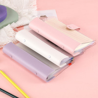 Cahier de reliure en PVC Transparent à feuilles mobiles de haute qualité A7 A6 A5 Logo personnalisé planificateur souple Journal bloc-notes pour fille femmes
