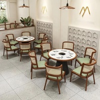 Ensemble de mobilier modulaire commercial OEM/ODM pour restaurant, avec banquette, table de salle à manger, chaises, pour cafétéria, barbecue intelligent et hot pot