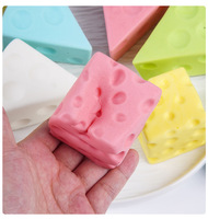 Jouet anti-stress en mousse PU, simulation de pain de tofu, chocolat à neuf compartiments, écologique, doux au toucher, adhésif, pour soulager le stress