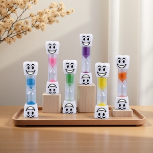 นาฬิกาทรายรูปการ์ตูนสำหรับเด็ก ใช้สำหรับจับเวลาการแปรงฟัน ของขวัญเพื่อการฝึกสุขอนามัยช่องปาก ทนทาน - Product Image 5