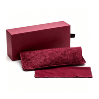 Ensemble de lunettes de mode, étui à lunettes de soleil noir, boîte rectangulaire portable, ensemble d'étuis à lunettes avec logo personnalisé en relief