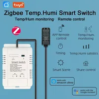Termostato Inteligente Tuya Zigbee TH16 de 16A y 3000W, Sensor Moderno de Temperatura y Humedad, Compatible con Alexa, Monitoreo de Datos, Wi-Fi para el Hogar