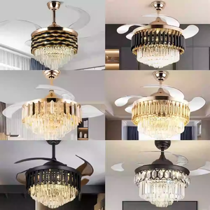 ไฟห้อยเพดาน LED สีทองหรูหราพร้อมรีโมทควบคุมบ้านอัจฉริยะพร้อมไฟสีขาวอบอุ่นหรี่แสงได้ - Product Image 5