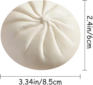 Mainan Squishy Bentuk Pangsit, Mainan Fidget Lucu Pereda Kecemasan dengan Kotak Pengukus, Lembut untuk Diremas, untuk Anak-anak - Product Image 3