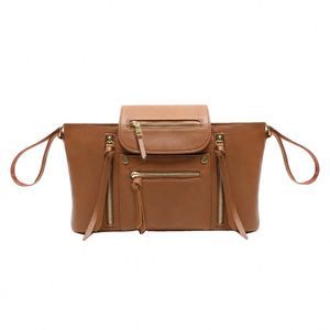 Sac de rangement pour couches de bébé, fabriqué en usine BSCI, avec sangles réglables, logo personnalisé, luxe, portable, en nylon PU, universel, pour maman, organisateur de poussette - Product Image 1