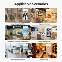 Écran d'affichage numérique LCD double face Dreamsource de 49 pouces pour vitrine de magasin avec animation, garantie de 3 ans