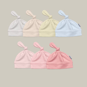 Petit Mois Coton Biologique Nouveau-Né Prématuré <span class=keywords><strong>Bonnet</strong></span> Logo Personnalisé Motif Brodé Saison D'hiver Bébé Casquettes - Product Image 2